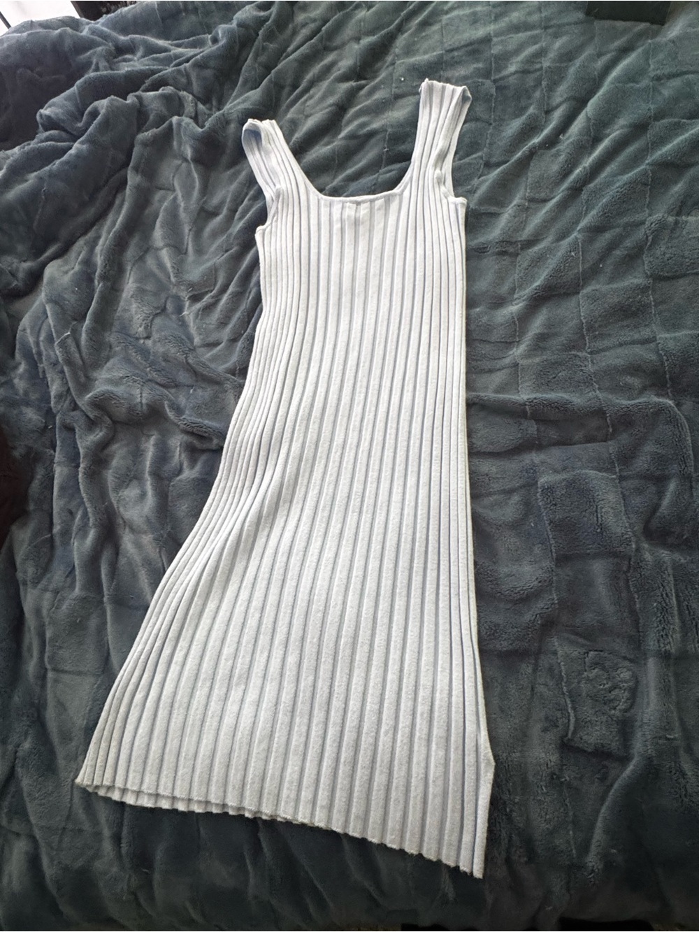 a new day Ribbed Tank Midi Dress in Light Blue